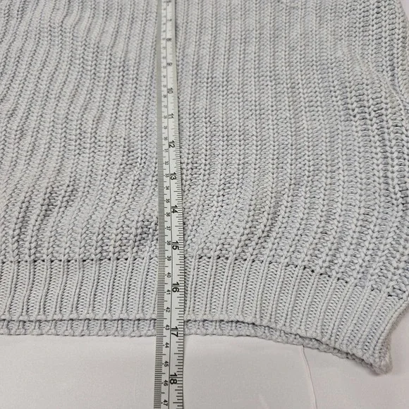 Brandy Melville Light Blue Knit Sweater One Size Cropped Puff Sleeve‎ - Picture 6 of 7